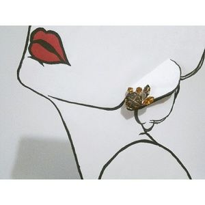 Vintage Beau Jewels rootbeer climber earrings